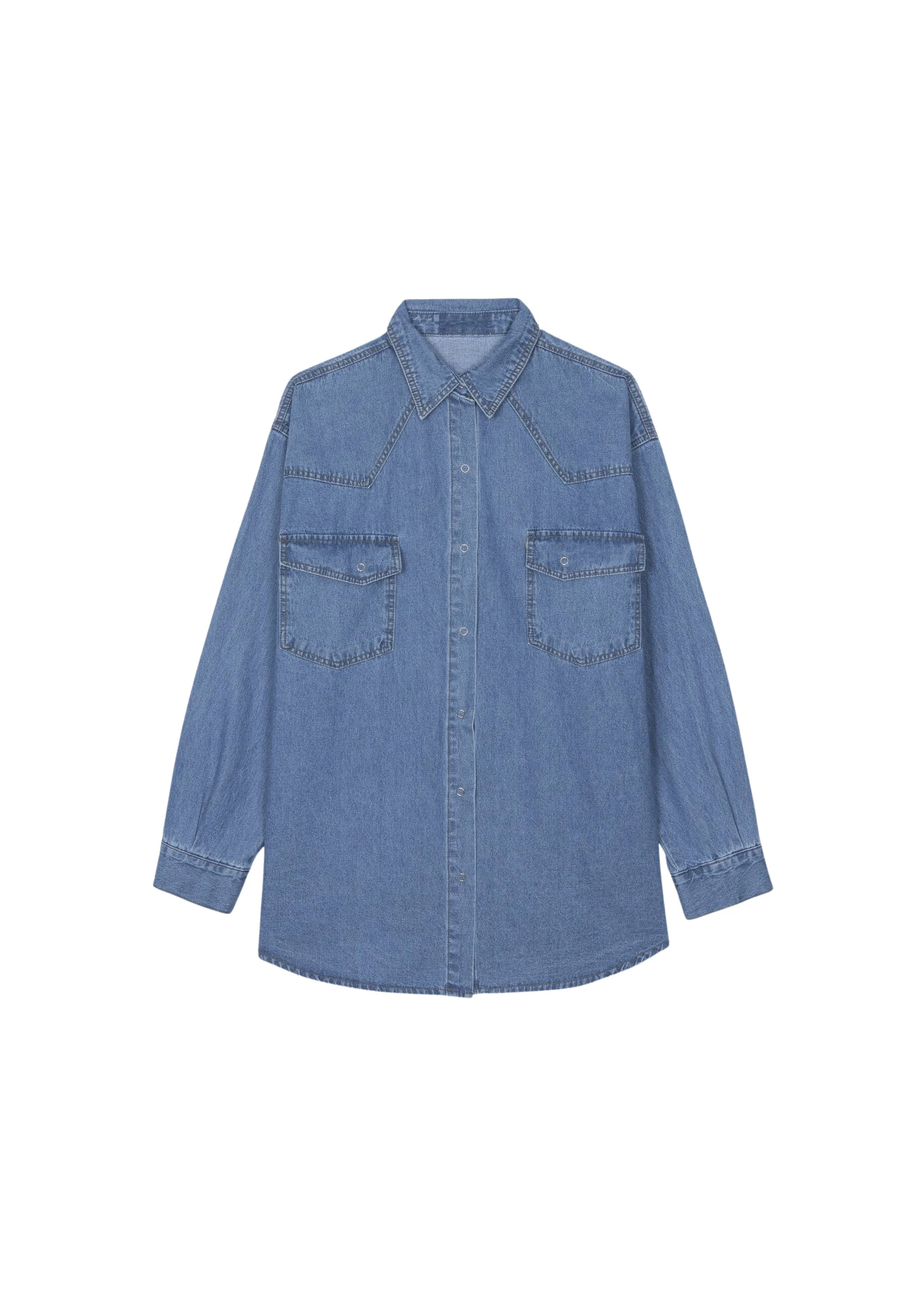The-Frankie-Shop-Desona-Denim-Shirt-Medium-Wash-coveti-scaled36581_nobg The Frankie Shop Desona Denim Shirt - Medium Wash - Oversized Minimalist Tops in Grey - Shop at Luxury Shoes