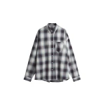 The Frankie Shop Devv Shirt - Checked Blue - Oversized Minimalist Tops in Multicolour - Shop at Luxury Shoes 