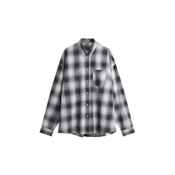 The Frankie Shop Devv Shirt - Checked Blue - Oversized Minimalist Tops in Multicolour - Shop at Luxury Shoes 