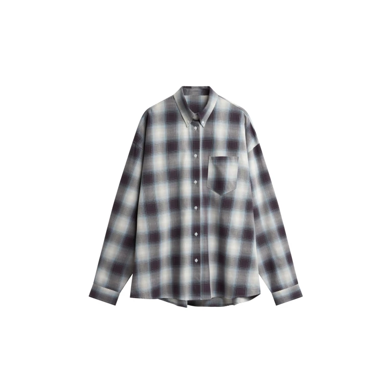 The Frankie Shop Devv Shirt - Checked Blue - Oversized Minimalist Tops in Multicolour - Shop at Luxury Shoes 