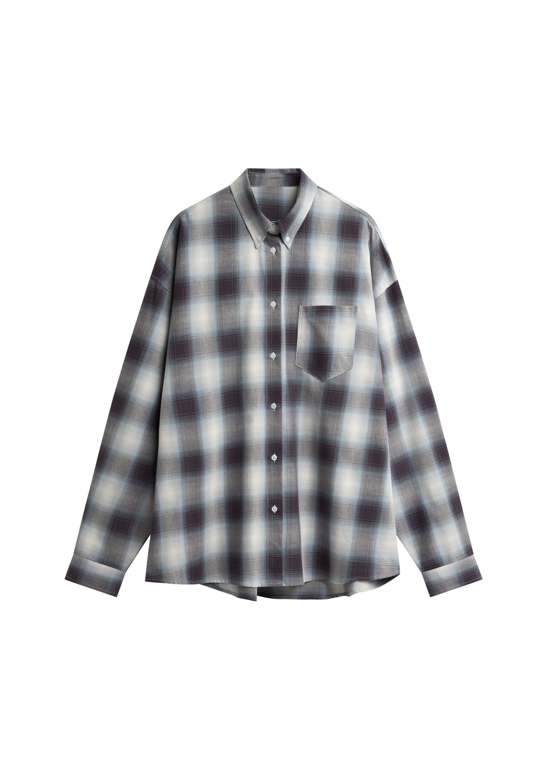 The Frankie Shop Devv Shirt - Checked Blue - Oversized Minimalist Tops in Multicolour - Shop at Luxury Shoes 