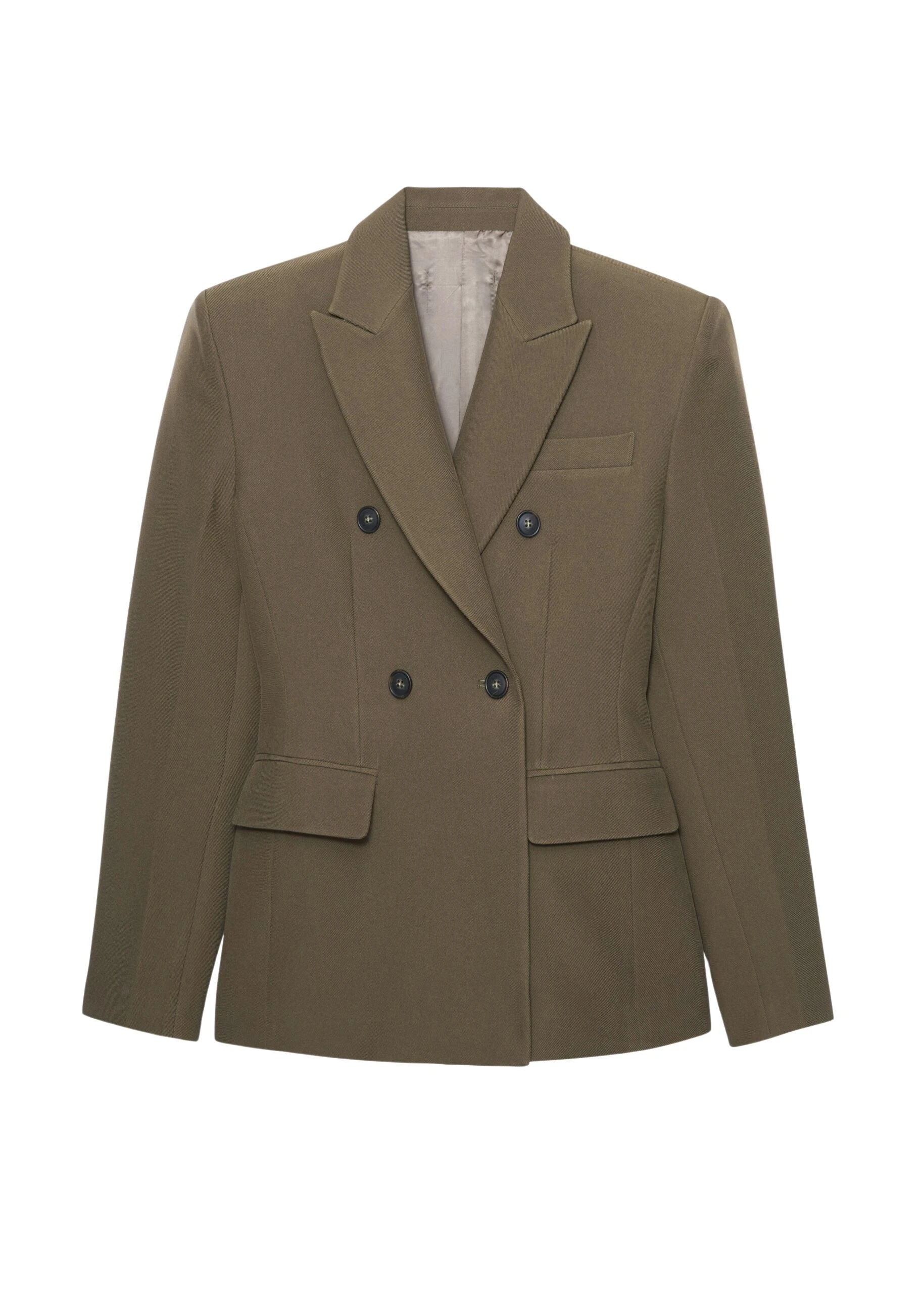 The-Frankie-Shop-Dina-Double-Breasted-Blazer-Khaki-coveti-scaled83149_nobg The Frankie Shop Dina Double Breasted Blazer - Khaki - Oversized Minimalist Jackets in Green - Shop at Luxury Shoes
