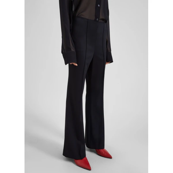 The Frankie Shop Dorotea Flared Pants - Black - Oversized Minimalist Pants in Black - Shop at Luxury Shoes 