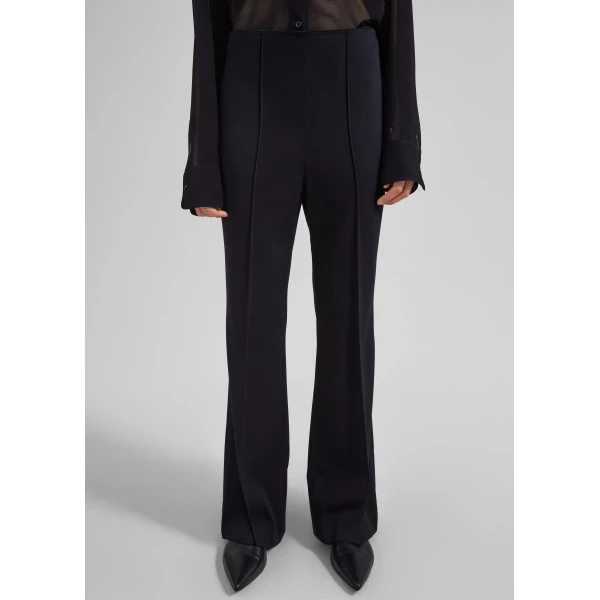 The Frankie Shop Dorotea Flared Pants - Black - Oversized Minimalist Pants in Black - Shop at Luxury Shoes 