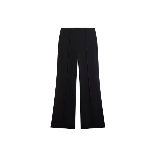 The Frankie Shop Dorotea Flared Pants - Black - Oversized Minimalist Pants in Black - Shop at Luxury Shoes 