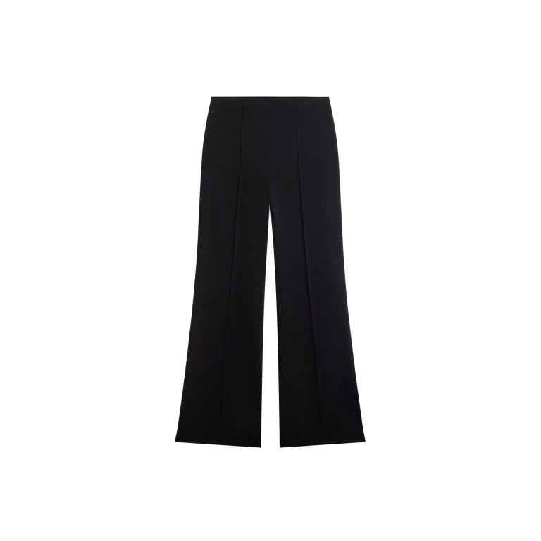 The Frankie Shop Dorotea Flared Pants - Black - Oversized Minimalist Pants in Black - Shop at Luxury Shoes 