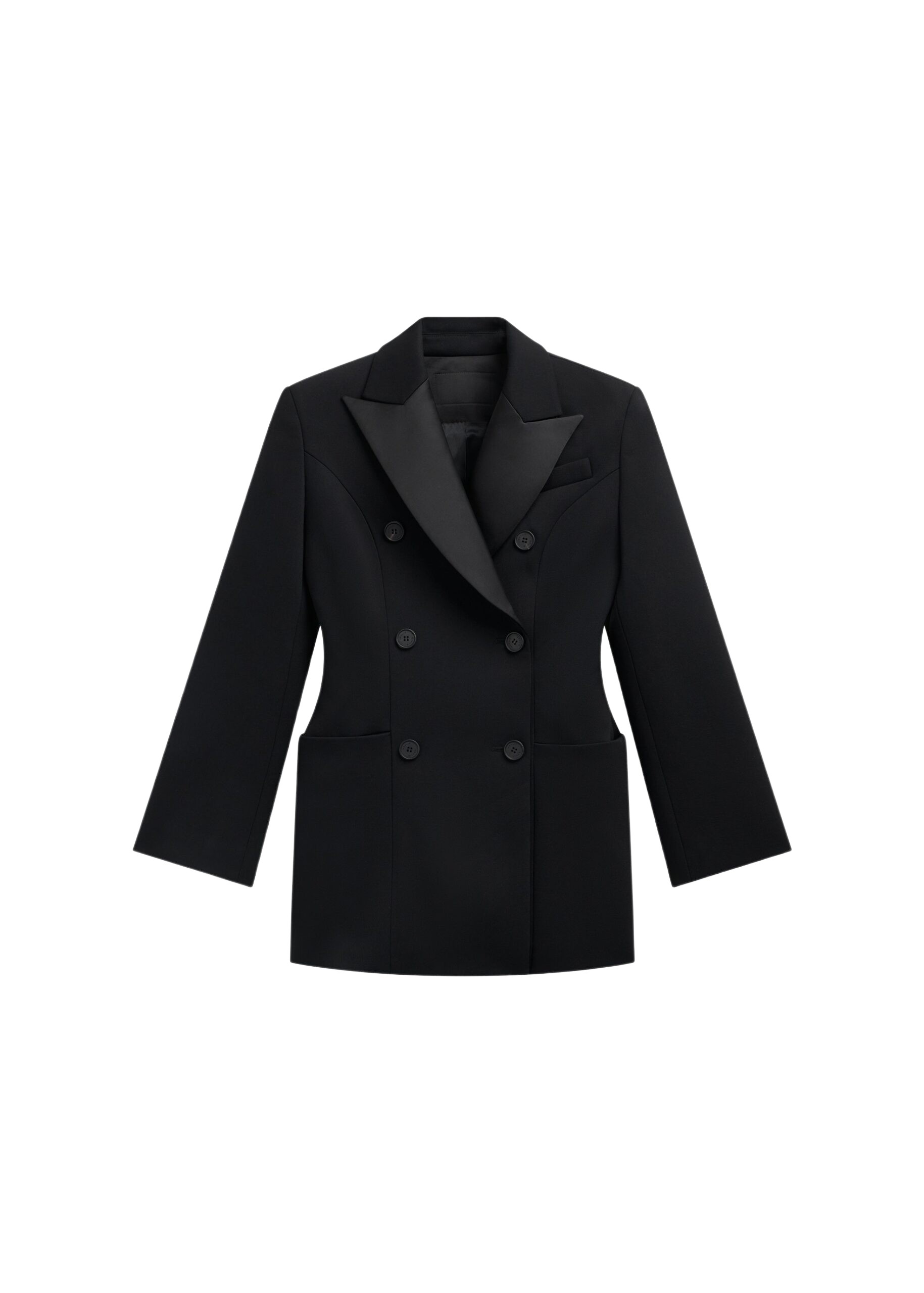 The Frankie Shop Dorotea Hourglass Smoking Blazer – Black