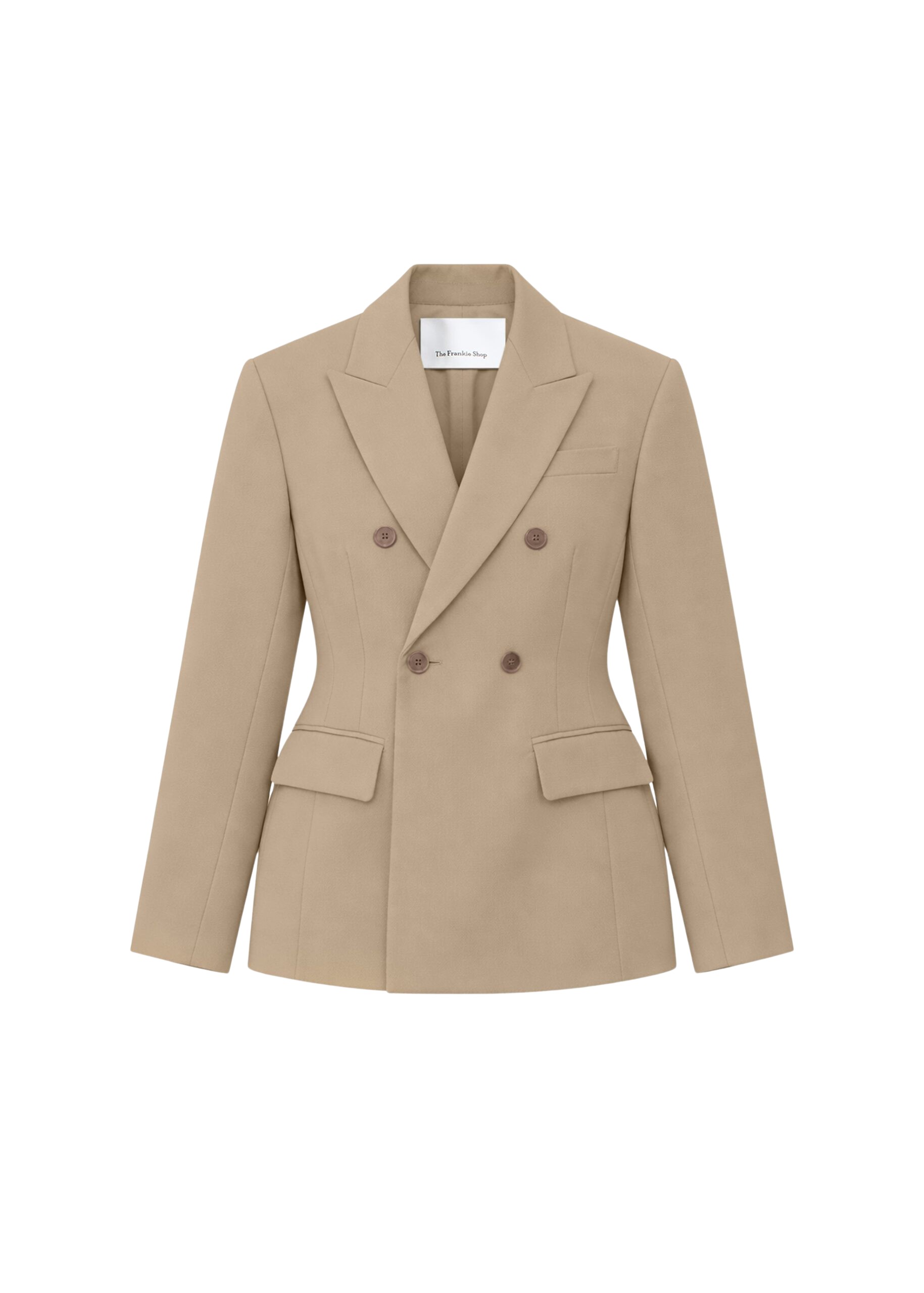 The Frankie Shop Doyer Cinched Blazer – Beige