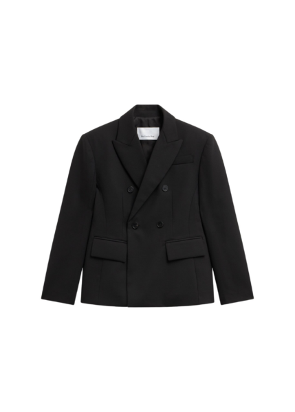 The Frankie Shop Doyer Cinched Blazer - Black - Oversized Minimalist Jackets in Black - Shop at Luxury Shoes 