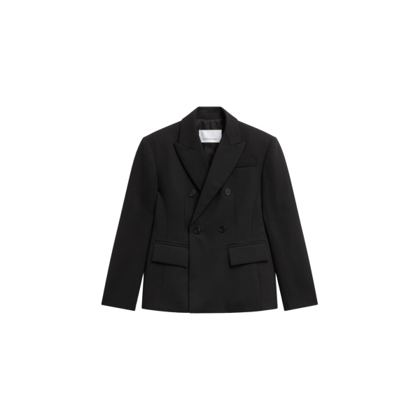 The Frankie Shop Doyer Cinched Blazer - Black - Oversized Minimalist Jackets in Black - Shop at Luxury Shoes 
