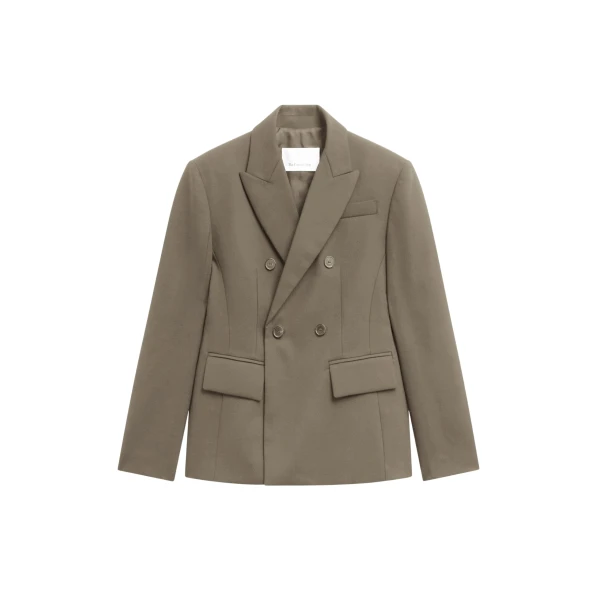 The Frankie Shop Doyer Cinched Blazer – Moss Green