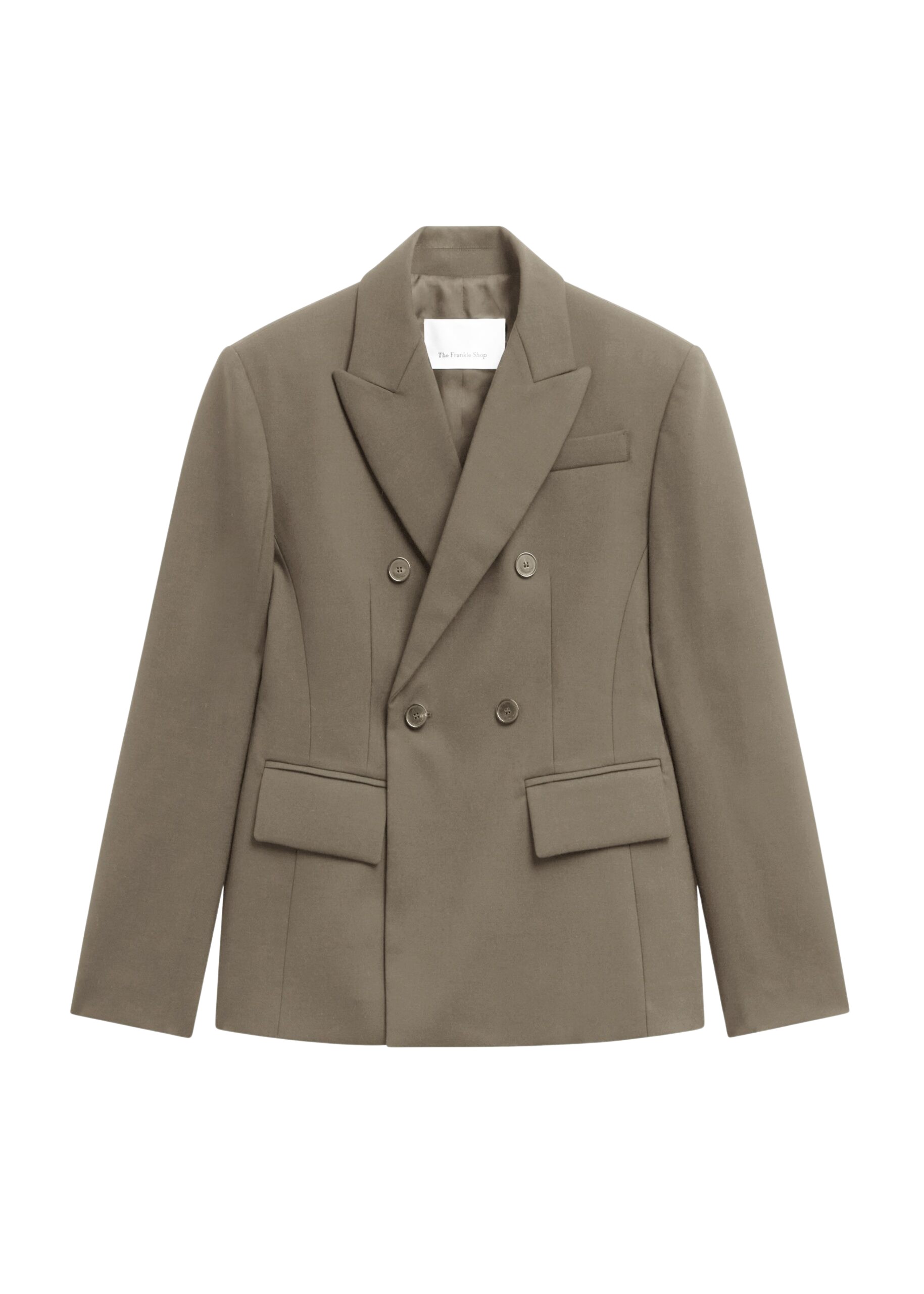 The Frankie Shop Doyer Cinched Blazer – Moss Green