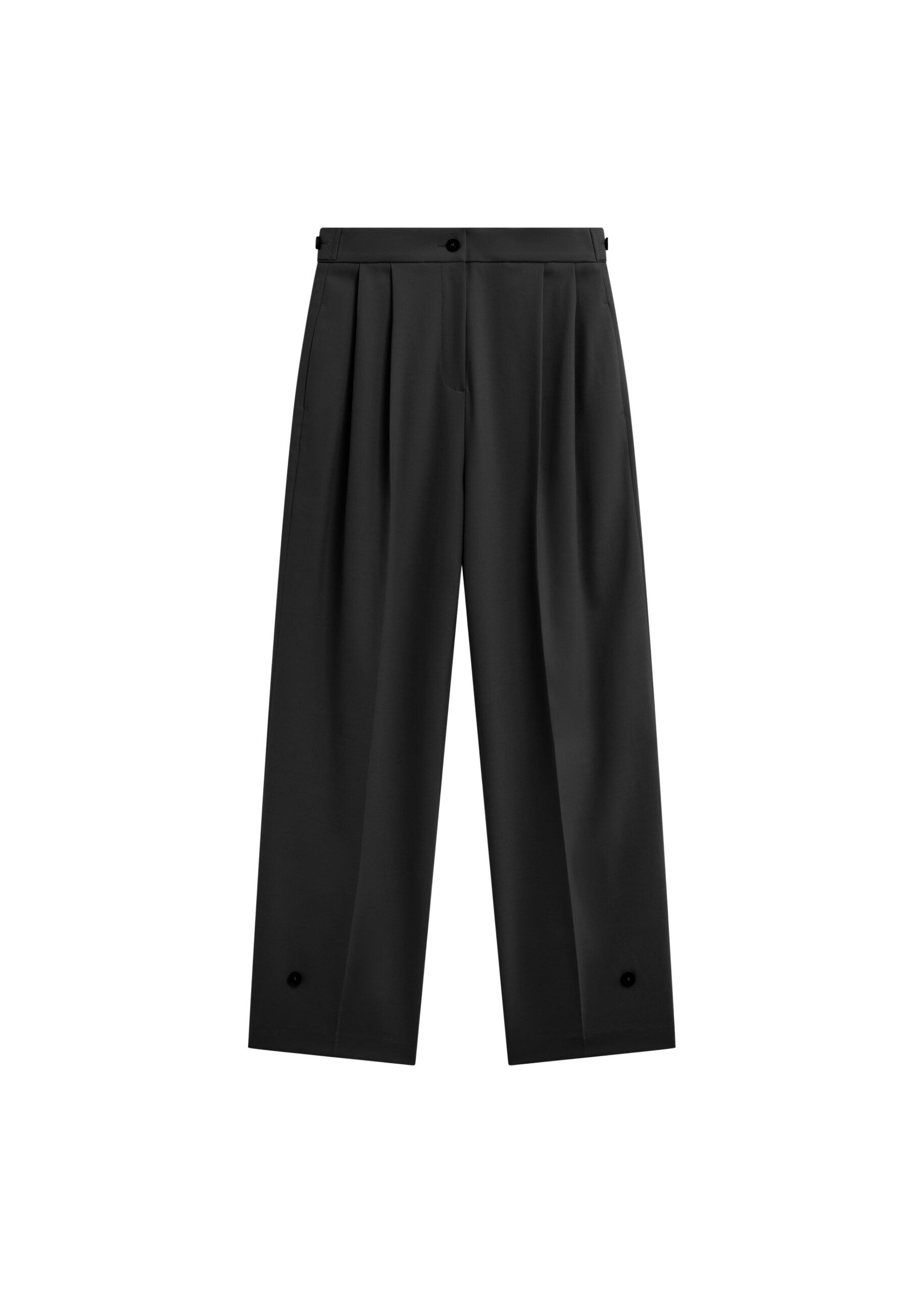 The Frankie Shop Doyer Pleated Trousers – Black
