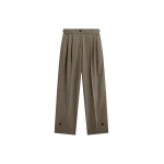 The Frankie Shop Doyer Pleated Trousers – Moss Green