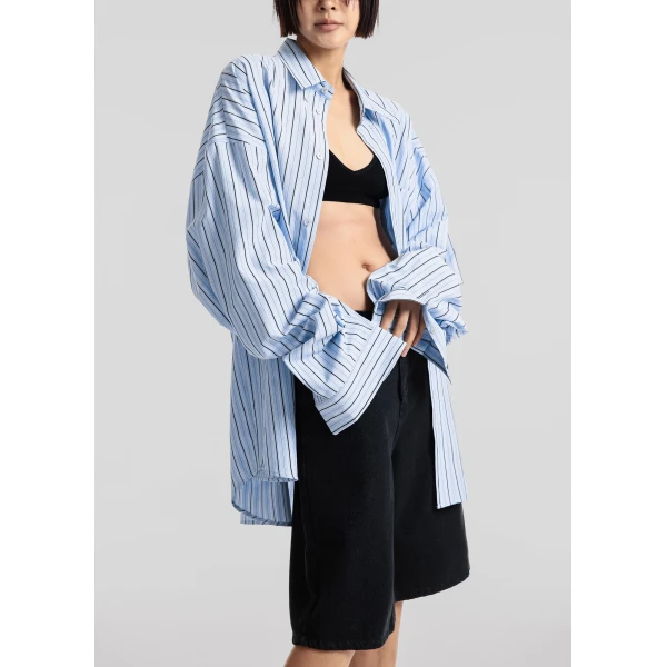 The Frankie Shop Drimna Shirt – Blue Stripe, view 3