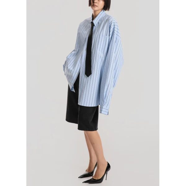 The Frankie Shop Drimna Shirt – Blue Stripe, view 5