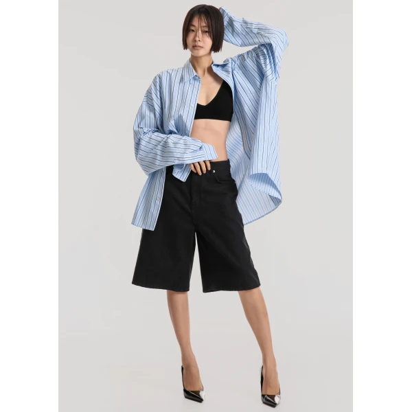 The Frankie Shop Drimna Shirt – Blue Stripe, view 6