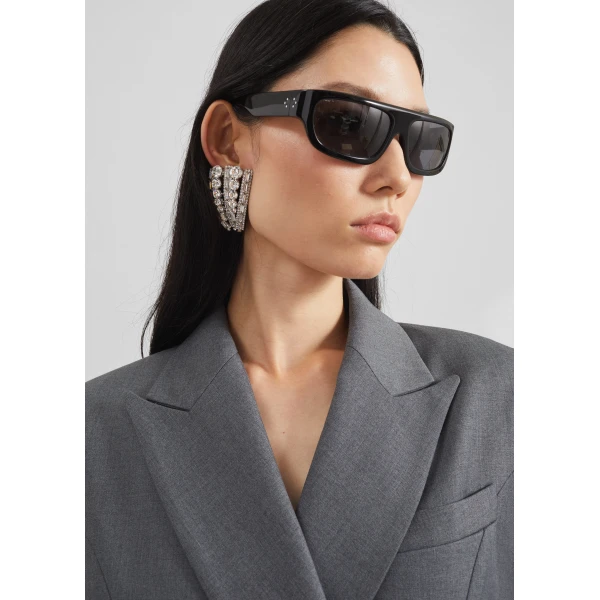 The Frankie Shop Dulverton Hourglass Blazer - Grey - Oversized Minimalist Jackets in Grey - Shop at Luxury Shoes 