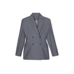The Frankie Shop Dulverton Hourglass Blazer - Grey - Oversized Minimalist Jackets in Grey - Shop at Luxury Shoes 
