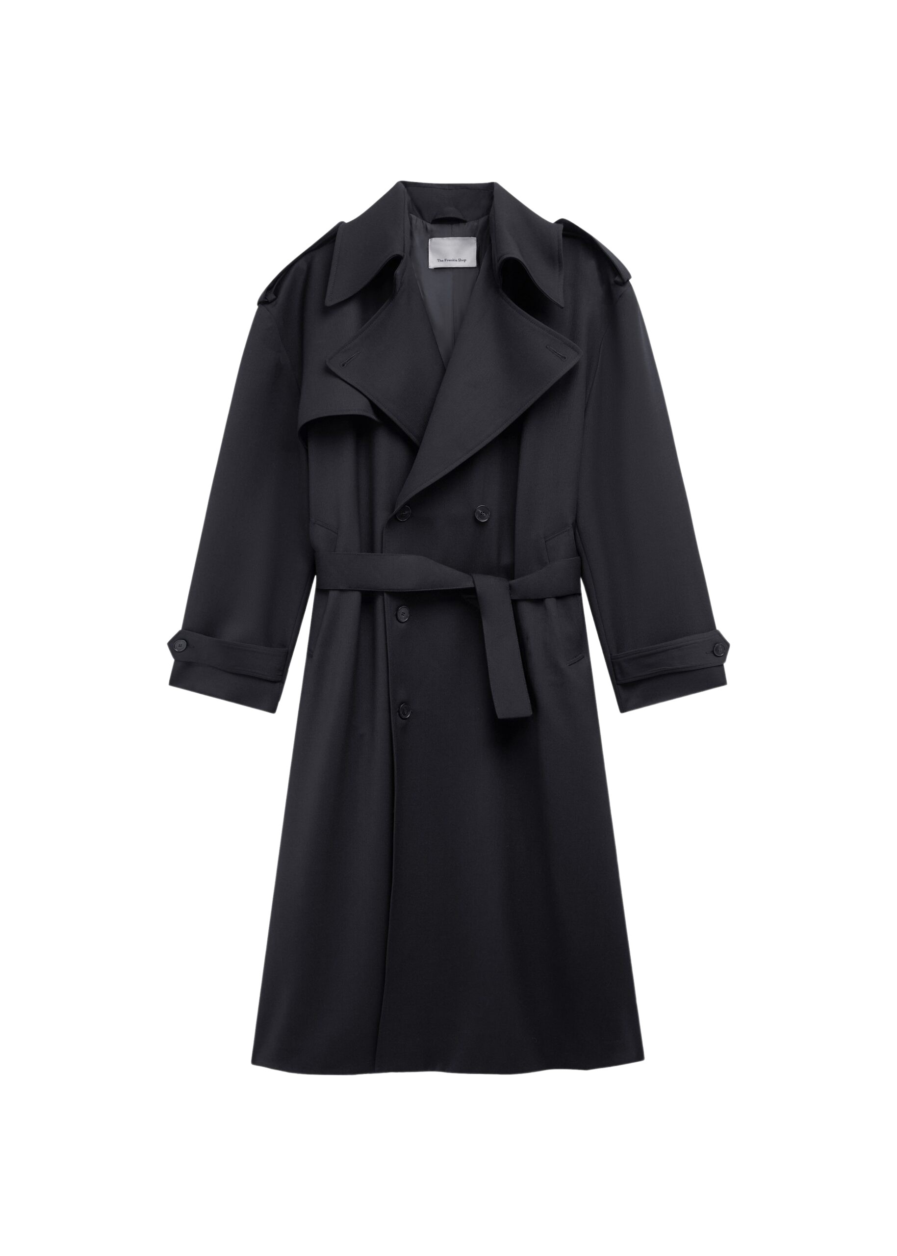 The Frankie Shop Dursley Tailored Trench Coat – Black