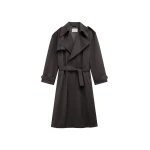 The Frankie Shop Dursley Tailored Trench Coat - Brown - Oversized Minimalist Coats in Beige - Shop at Luxury Shoes 