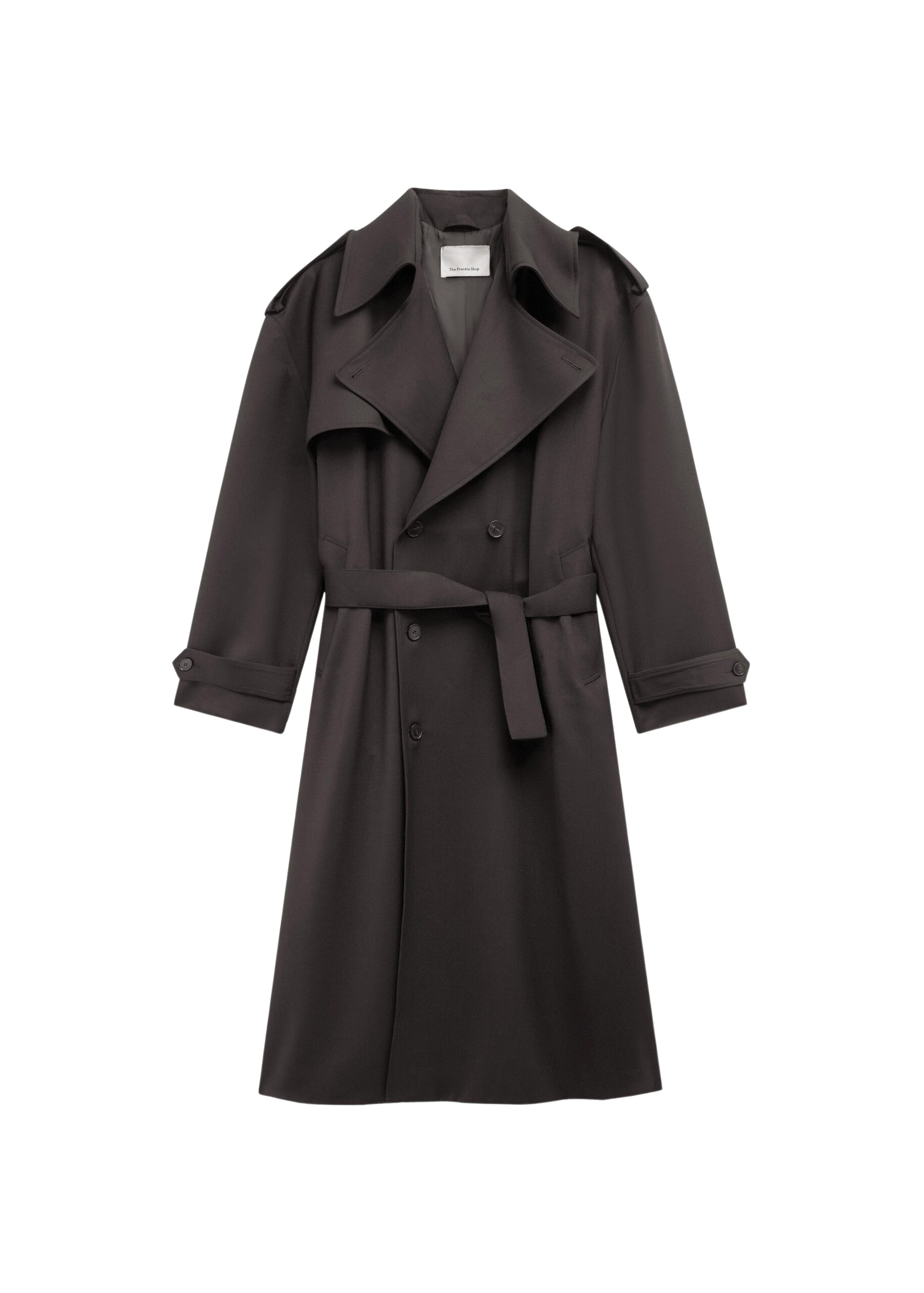 The Frankie Shop Dursley Tailored Trench Coat – Brown