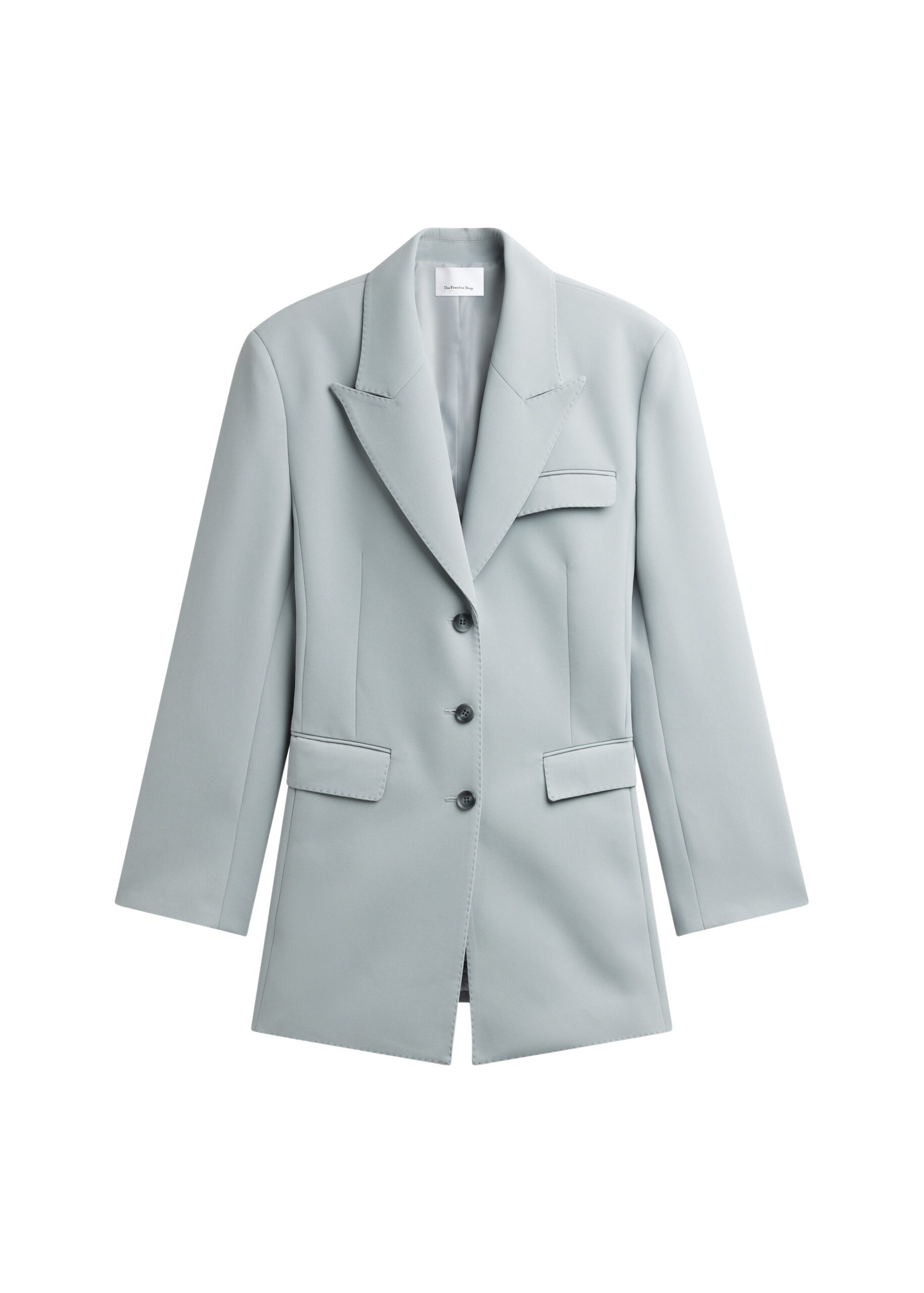 The Frankie Shop Duved Cinched Blazer – Slate Grey