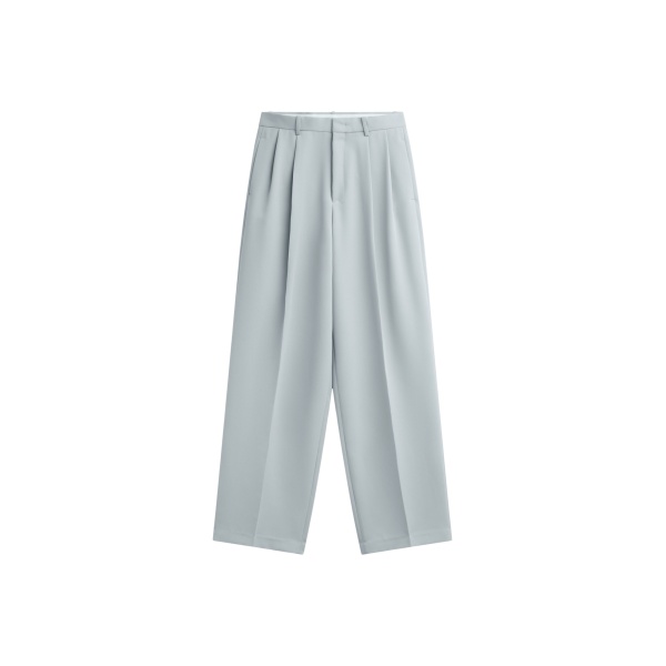 The Frankie Shop Duved Pleated Trousers - Slate Grey - Oversized Minimalist Pants in Grey - Shop at Luxury Shoes 