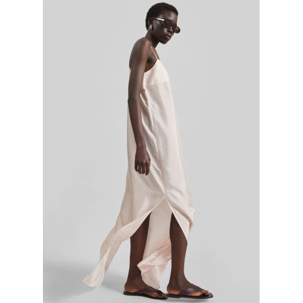 The Frankie Shop Dylana Sleeveless Maxi Dress - Faded Pink - Oversized Minimalist Dresses in Pink - Shop at Luxury Shoes 