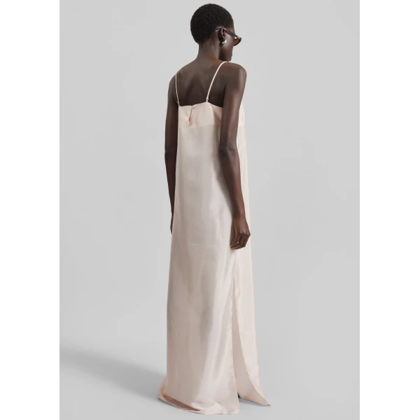 The Frankie Shop Dylana Sleeveless Maxi Dress - Faded Pink - Oversized Minimalist Dresses in Pink - Shop at Luxury Shoes 