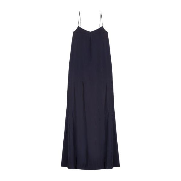 The Frankie Shop Dylana Sleeveless Maxi Dress - Navy - Oversized Minimalist Dresses in Blue - Shop at Luxury Shoes 