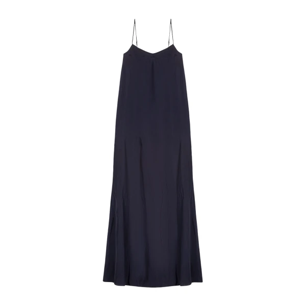 The Frankie Shop Dylana Sleeveless Maxi Dress - Navy - Oversized Minimalist Dresses in Blue - Shop at Luxury Shoes 