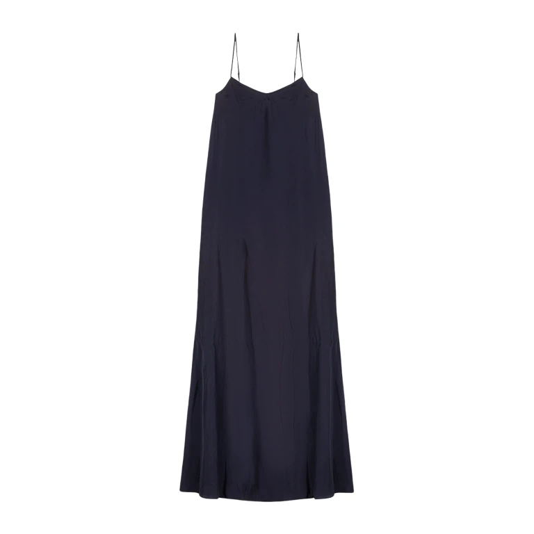 The Frankie Shop Dylana Sleeveless Maxi Dress - Navy - Oversized Minimalist Dresses in Blue - Shop at Luxury Shoes 
