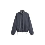 The Frankie Shop Edane Fleece Jacket - Dark Grey - Oversized Minimalist Jackets in Grey - Shop at Luxury Shoes 