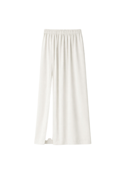 The Frankie Shop Elie Silk Fluid Maxi Skirt - Ivory - Oversized Minimalist Skirts in Ivory - Shop at Luxury Shoes 