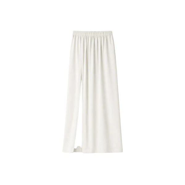 The Frankie Shop Elie Silk Fluid Maxi Skirt - Ivory - Oversized Minimalist Skirts in Ivory - Shop at Luxury Shoes 