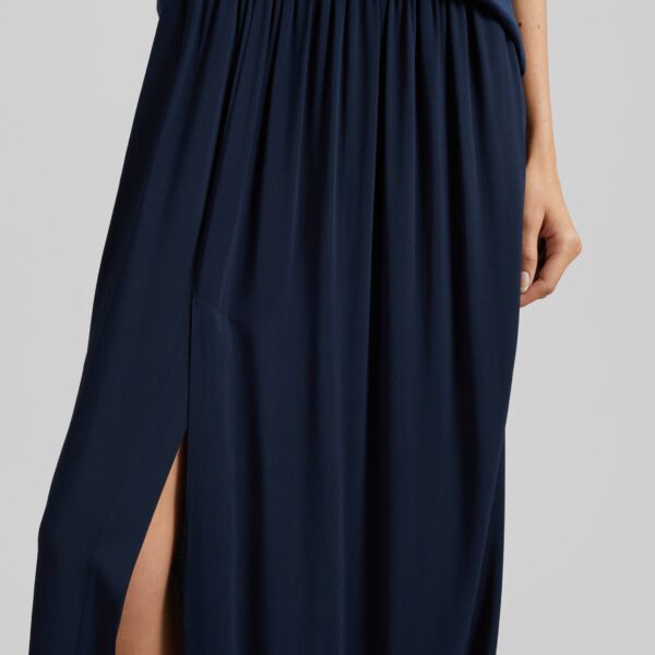 The Frankie Shop Elie Silk Fluid Maxi Skirt – Navy, view 6