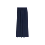 The Frankie Shop Elie Silk Fluid Maxi Skirt - Navy - Oversized Minimalist Skirts in Blue - Shop at Luxury Shoes 