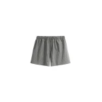 The Frankie Shop Ello Boxer Shorts - Checked Grey - Oversized Minimalist Shorts in Multicolour - Shop at Luxury Shoes 
