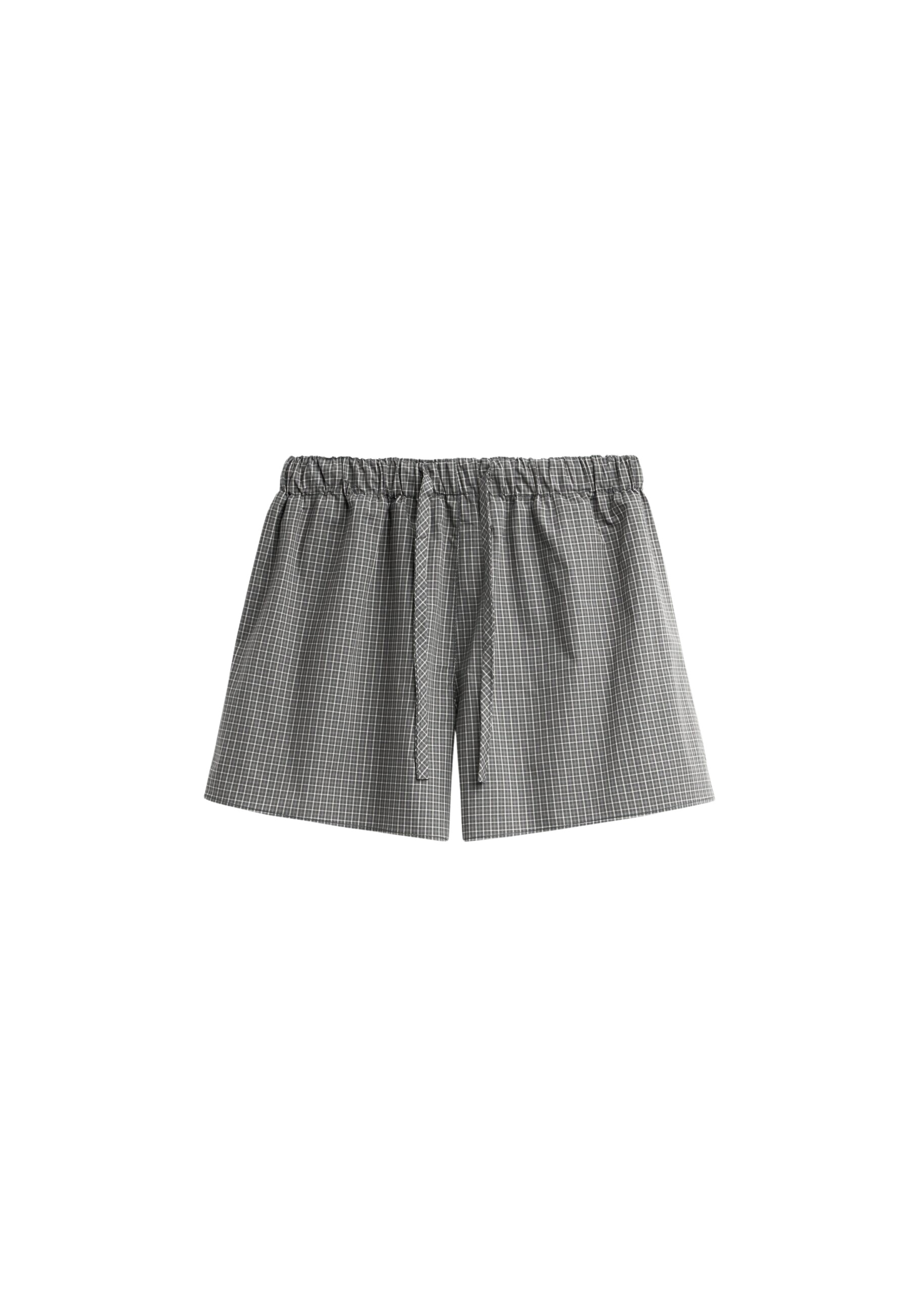 The Frankie Shop Ello Boxer Shorts – Checked Grey