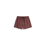 The Frankie Shop Ello Boxer Shorts - Checked Terracotta - Oversized Minimalist Shorts in Multicolour - Shop at Luxury Shoes 