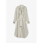 Elsdon Fluid Long Trench - Light Beige by The Frankie Shop - Coats The Frankie Shop Elsdon Fluid Long Trench - Light Beige - Oversized Minimalist Coats in Beige - Shop at Luxury Shoes