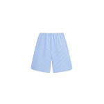 The Frankie Shop Elyn Cotton Bermuda Shorts - Blue/White Stripe - Oversized Minimalist Shorts in Multicolour - Shop at Luxury Shoes 