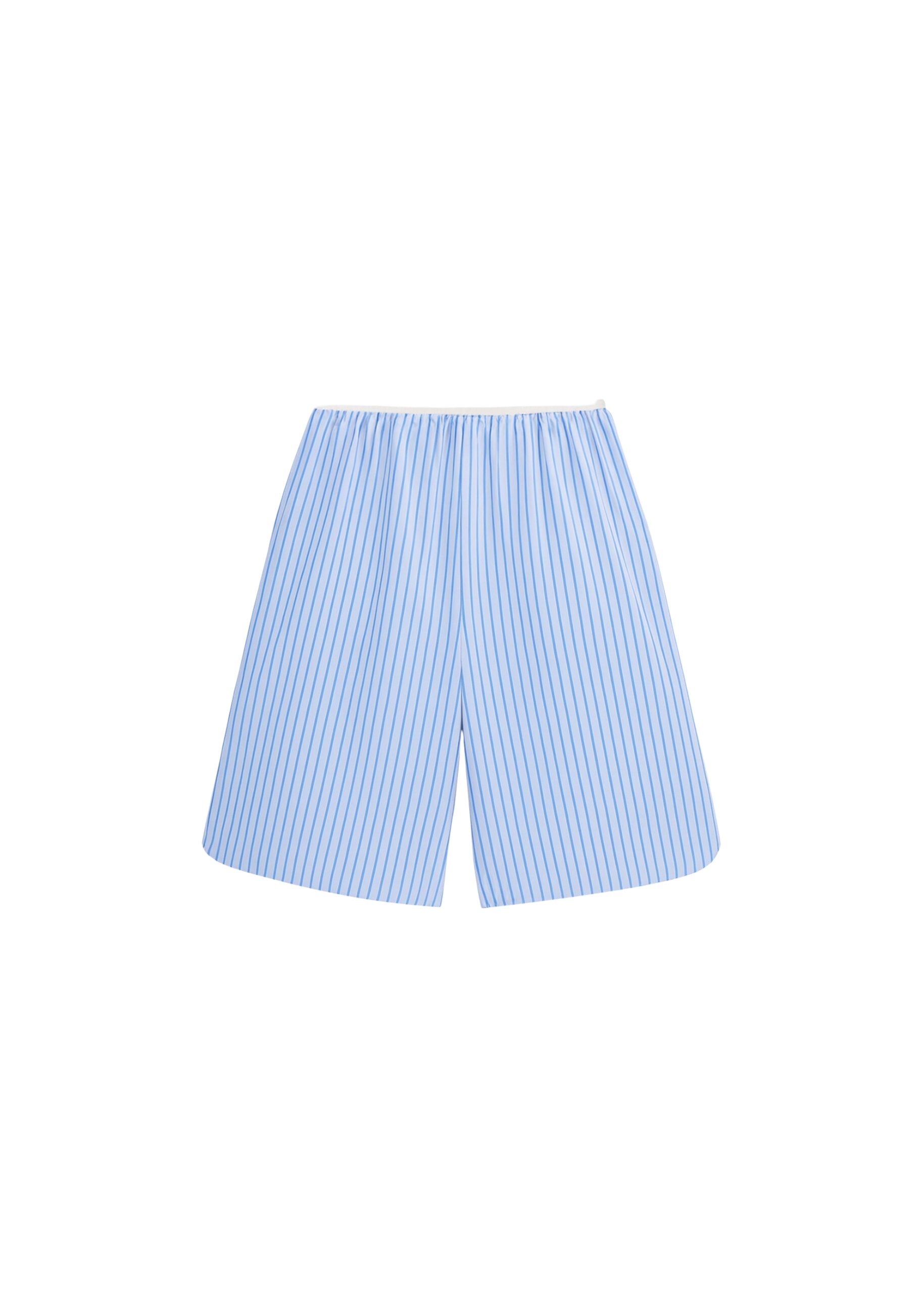 The Frankie Shop Elyn Cotton Bermuda Shorts – Blue/White Stripe