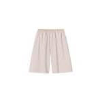 The Frankie Shop Elyn Elastic Bermuda Shorts - Pink/White Stripes - Oversized Minimalist Shorts in Multicolour - Shop at Luxury Shoes 