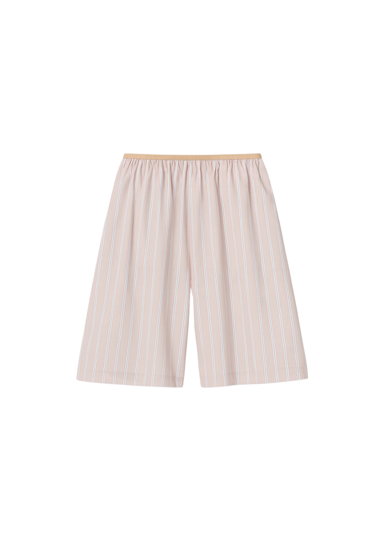The Frankie Shop Elyn Elastic Bermuda Shorts – Pink/White Stripes