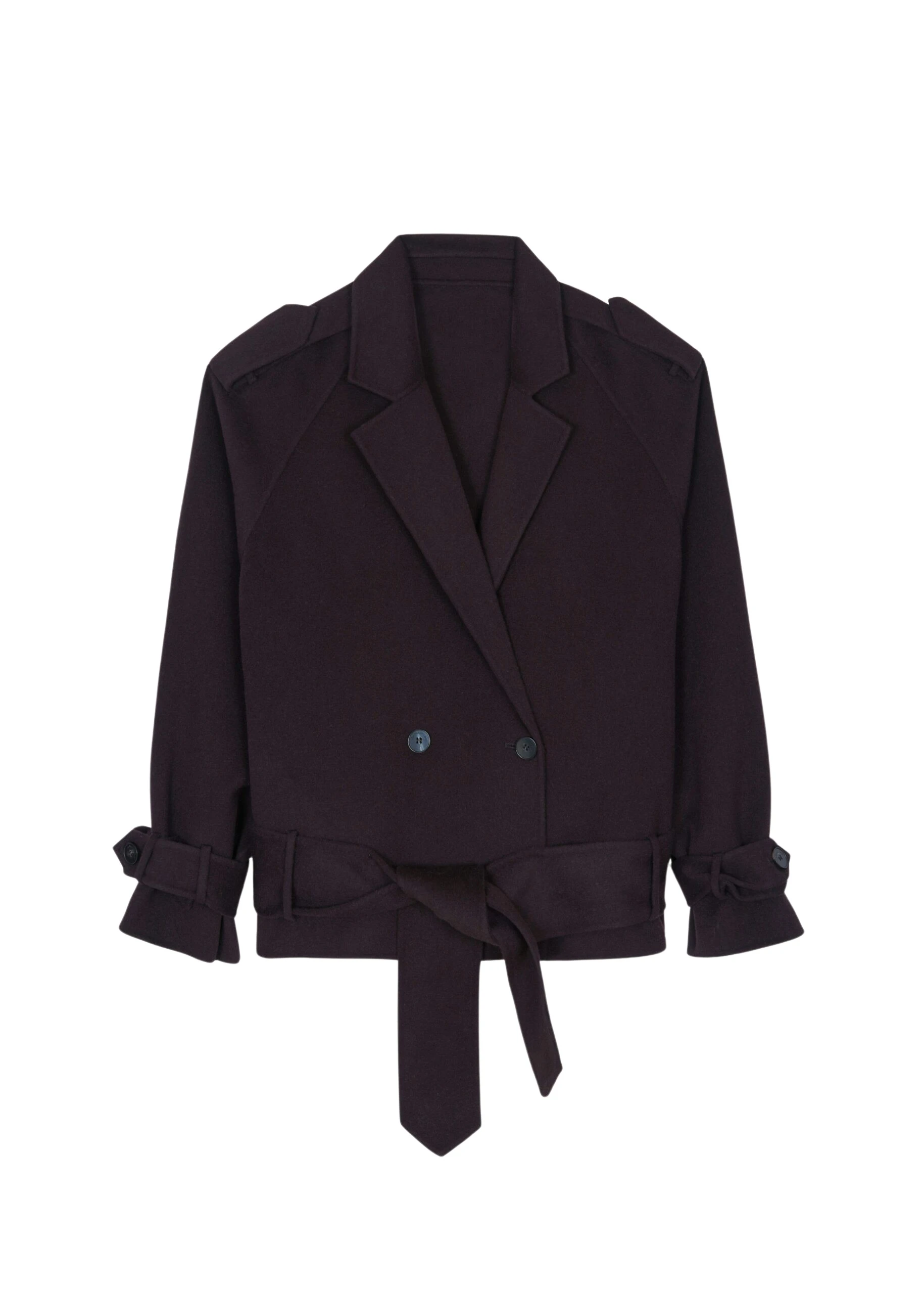 The-Frankie-Shop-Elys-Short-Wool-Trench-Dark-Plum-coveti-scaled73060_nobg The Frankie Shop Elys Short Wool Trench - Dark Plum - Oversized Minimalist Coats in Purple - Shop at Luxury Shoes