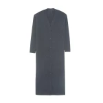 The Frankie Shop Emi Long Knit Cardigan - Dark Grey Melange - Oversized Minimalist Knitwear in Grey - Shop at Luxury Shoes 