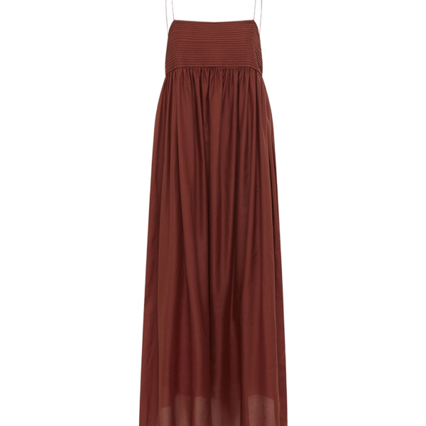 The Frankie Shop Empire Pintuck Bodice Dress – Maroc