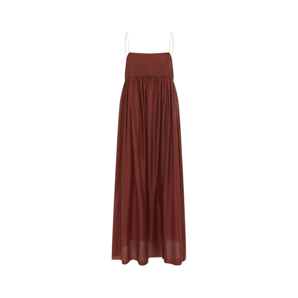 The Frankie Shop Empire Pintuck Bodice Dress – Maroc